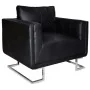 Sillón con patas cromadas cuero sintético negro de vidaXL, Sillones - Ref: Foro24-241004, Precio: 291,45 €, Descuento: %