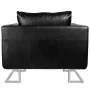Sillón con patas cromadas cuero sintético negro de vidaXL, Sillones - Ref: Foro24-241004, Precio: 291,45 €, Descuento: %