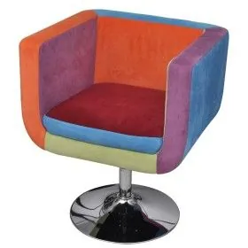 Stoff-Patchwork-Würfel-Design-Sessel von vidaXL, Sessel - Ref: Foro24-240813, Preis: 181,89 €, Rabatt: %