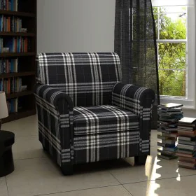 Sillón con cojín de tela negro de vidaXL, Sillones - Ref: Foro24-240977, Precio: 210,90 €, Descuento: %