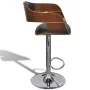 Taburete de barra de cocina madera curvada y cuero sintético de vidaXL, Taburetes de cocina - Ref: Foro24-241053, Precio: 140...