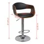 Taburete de barra de cocina madera curvada y cuero sintético de vidaXL, Taburetes de cocina - Ref: Foro24-241053, Precio: 140...