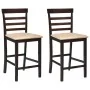 Kitchen bar stools 2 units brown fabric by vidaXL, Kitchen stools - Ref: Foro24-241704, Price: 145,03 €, Discount: %