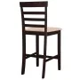 Kitchen bar stools 2 units brown fabric by vidaXL, Kitchen stools - Ref: Foro24-241704, Price: 145,03 €, Discount: %