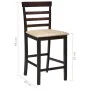 Taburetes de barra de cocina 2 unidades tela marrón de vidaXL, Taburetes de cocina - Ref: Foro24-241704, Precio: 145,03 €, De...