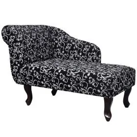 Diván de tela blanca y negra de vidaXL, Divanes - Ref: Foro24-242403, Precio: 221,89 €, Descuento: %