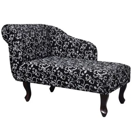 Diván de tela blanca y negra de vidaXL, Divanes - Ref: Foro24-242403, Precio: 221,89 €, Descuento: %