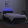 Cama box spring con colchón y LED tela negro 90x190 cm de vidaXL, Camas y somieres - Ref: Foro24-3133599, Precio: 272,65 €, D...
