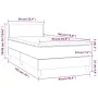Cama box spring con colchón y LED tela negro 90x190 cm de vidaXL, Camas y somieres - Ref: Foro24-3133599, Precio: 272,65 €, D...