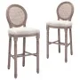 Küchenhocker 2 Einheiten aus weißem Leinen von vidaXL, Küchenhocker - Ref: Foro24-245352, Preis: 342,84 €, Rabatt: %