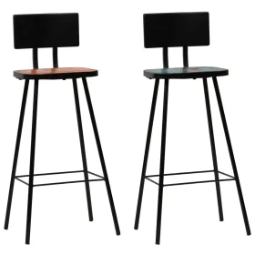 Küchenhocker 2 Einheiten recyceltes Massivholz von vidaXL, Küchenhocker - Ref: Foro24-245392, Preis: 144,14 €, Rabatt: %