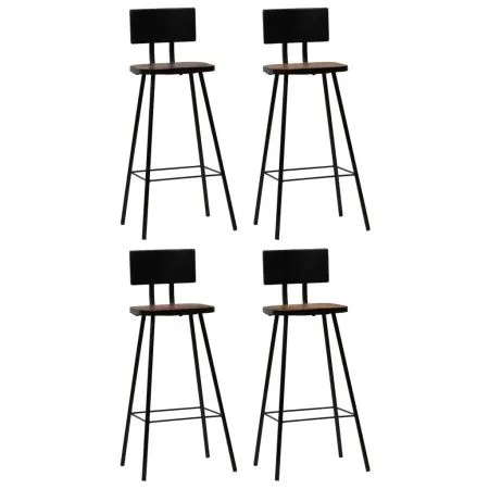 Taburetes de cocina 4 unidades madera maciza reciclada de vidaXL, Taburetes de cocina - Ref: Foro24-245391, Precio: 239,50 €,...
