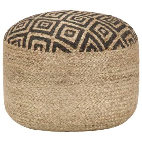 Black handmade pouf 45x30 cm jute by vidaXL, Ottomans - Ref: Foro24-248086, Price: 80,04 €, Discount: %