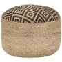 Puf hecho a mano negro 45x30 cm yute de vidaXL, Otomanas - Ref: Foro24-248086, Precio: 80,04 €, Descuento: %