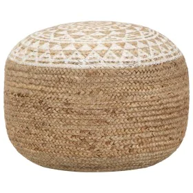 Handgewebter Jute-Pouf in Weiß 45x30 cm von vidaXL, Osmanen - Ref: Foro24-248085, Preis: 78,06 €, Rabatt: %