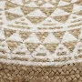 Puf tejido a mano yute blanco 45x30 cm de vidaXL, Otomanas - Ref: Foro24-248085, Precio: 78,06 €, Descuento: %