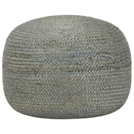 Puf tejido a mano verde oliva 45x30 cm yute de vidaXL, Otomanas - Ref: Foro24-248083, Precio: 80,38 €, Descuento: %