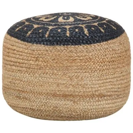 Puf hecho a mano azul 45x30 cm yute de vidaXL, Otomanas - Ref: Foro24-248087, Precio: 61,65 €, Descuento: %