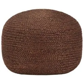 Puf tejido a mano marrón 40x45 cm yute de vidaXL, Otomanas - Ref: Foro24-248084, Precio: 72,65 €, Descuento: %
