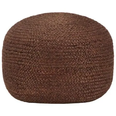 Puf tejido a mano marrón 40x45 cm yute de vidaXL, Otomanas - Ref: Foro24-248084, Precio: 72,65 €, Descuento: %