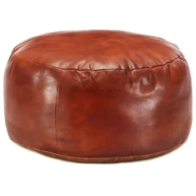 Puf marrón 60x30 cm cuero auténtico de cabra de vidaXL, Otomanas - Ref: Foro24-248138, Precio: 118,65 €, Descuento: %