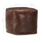 Puf marrón oscuro 40x40x40 cm cuero genuino de cabra de vidaXL, Otomanas - Ref: Foro24-248127, Precio: 110,19 €, Descuento: %