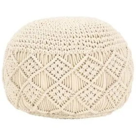Handmade cotton macrame pouf 45x30 cm by vidaXL, Ottomans - Ref: Foro24-248090, Price: 70,11 €, Discount: %