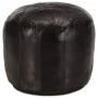 Puf negro 40x35 cm cuero genuino de cabra de vidaXL, Otomanas - Ref: Foro24-248131, Precio: 93,32 €, Descuento: %