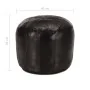 Puf negro 40x35 cm cuero genuino de cabra de vidaXL, Otomanas - Ref: Foro24-248131, Precio: 93,32 €, Descuento: %