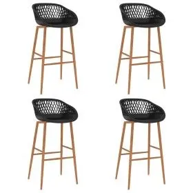 Taburetes de cocina 4 unidades negro de vidaXL, Taburetes de cocina - Ref: Foro24-248164, Precio: 212,67 €, Descuento: %