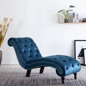 Diván de terciopelo azul de vidaXL, Divanes - Ref: Foro24-248608, Precio: 276,12 €, Descuento: %