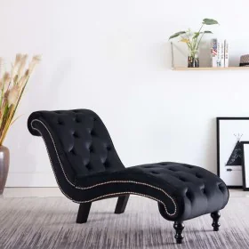 Diván de terciopelo negro de vidaXL, Divanes - Ref: Foro24-248611, Precio: 250,42 €, Descuento: %