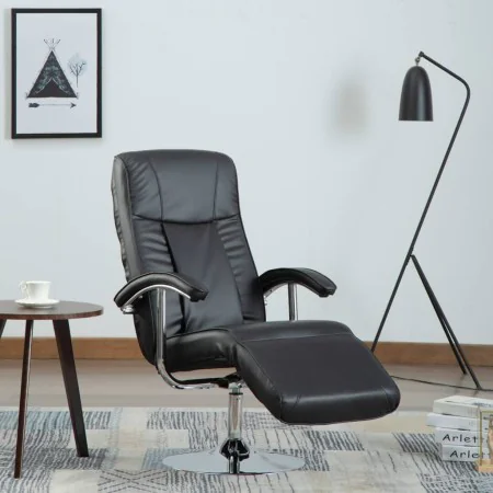 Sillón para la TV de cuero sintético negro de vidaXL, Sillones - Ref: Foro24-248587, Precio: 238,01 €, Descuento: %