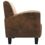 Sillón de piel de ante artificial marrón de vidaXL, Sillones - Ref: Foro24-248618, Precio: 283,99 €, Descuento: %