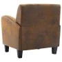 Sillón de piel de ante artificial marrón de vidaXL, Sillones - Ref: Foro24-248618, Precio: 283,99 €, Descuento: %