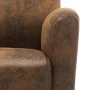 Sillón de piel de ante artificial marrón de vidaXL, Sillones - Ref: Foro24-248618, Precio: 283,99 €, Descuento: %