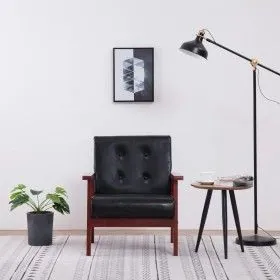 Black synthetic leather armchair by vidaXL, Armchairs - Ref: Foro24-248641, Price: 121,81 €, Discount: %