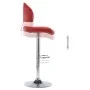 Taburete de cocina cuero sintético color vino tinto de vidaXL, Taburetes de cocina - Ref: Foro24-249651, Precio: 103,58 €, De...