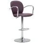 Taburetes cocina con reposabrazos 2 uds cuero sintético morado de vidaXL, Taburetes de cocina - Ref: Foro24-249708, Precio: 1...