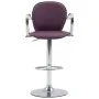 Taburetes cocina con reposabrazos 2 uds cuero sintético morado de vidaXL, Taburetes de cocina - Ref: Foro24-249708, Precio: 1...