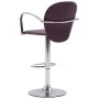 Taburetes cocina con reposabrazos 2 uds cuero sintético morado de vidaXL, Taburetes de cocina - Ref: Foro24-249708, Precio: 1...