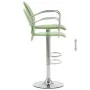 Kitchen stools with armrests 2 pcs green synthetic leather by vidaXL, Kitchen stools - Ref: Foro24-249709, Price: 164,57 €, D...