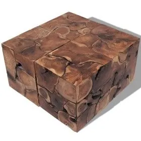 Taburetes/mesa de centro madera de teca maciza de vidaXL, Taburetes y sillas plegables - Ref: Foro24-274356, Precio: 442,73 €...