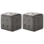 Pouf 2 units gray velvet 30x30x30 cm by vidaXL, Ottomans - Ref: Foro24-278385, Price: 80,45 €, Discount: %