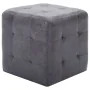 Puf 2 unidades piel de ante artificial gris 30x30x30 cm de vidaXL, Otomanas - Ref: Foro24-278383, Precio: 83,74 €, Descuento: %