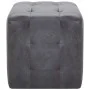 Puf 2 unidades piel de ante artificial gris 30x30x30 cm de vidaXL, Otomanas - Ref: Foro24-278383, Precio: 83,74 €, Descuento: %