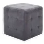 Puf 2 unidades piel de ante artificial gris 30x30x30 cm de vidaXL, Otomanas - Ref: Foro24-278383, Precio: 83,74 €, Descuento: %