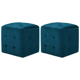 Puf 2 unidades terciopelo azul 30x30x30 cm by vidaXL, Ottomans - Ref: Foro24-278384, Price: 88,68 €, Discount: %