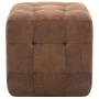 Puf 2 unidades piel de ante artificial marrón 30x30x30 cm de vidaXL, Otomanas - Ref: Foro24-278382, Precio: 96,23 €, Descuent...
