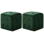 Puf 2 unidades terciopelo verde 30x30x30 cm de vidaXL, Otomanas - Ref: Foro24-278387, Precio: 81,78 €, Descuento: %